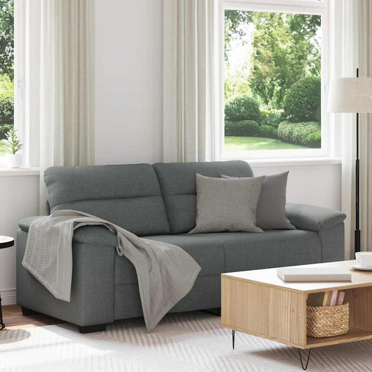 Pohovka Pro 2 Osoby Tmavě Šedá 180X81X84 Cm Látka