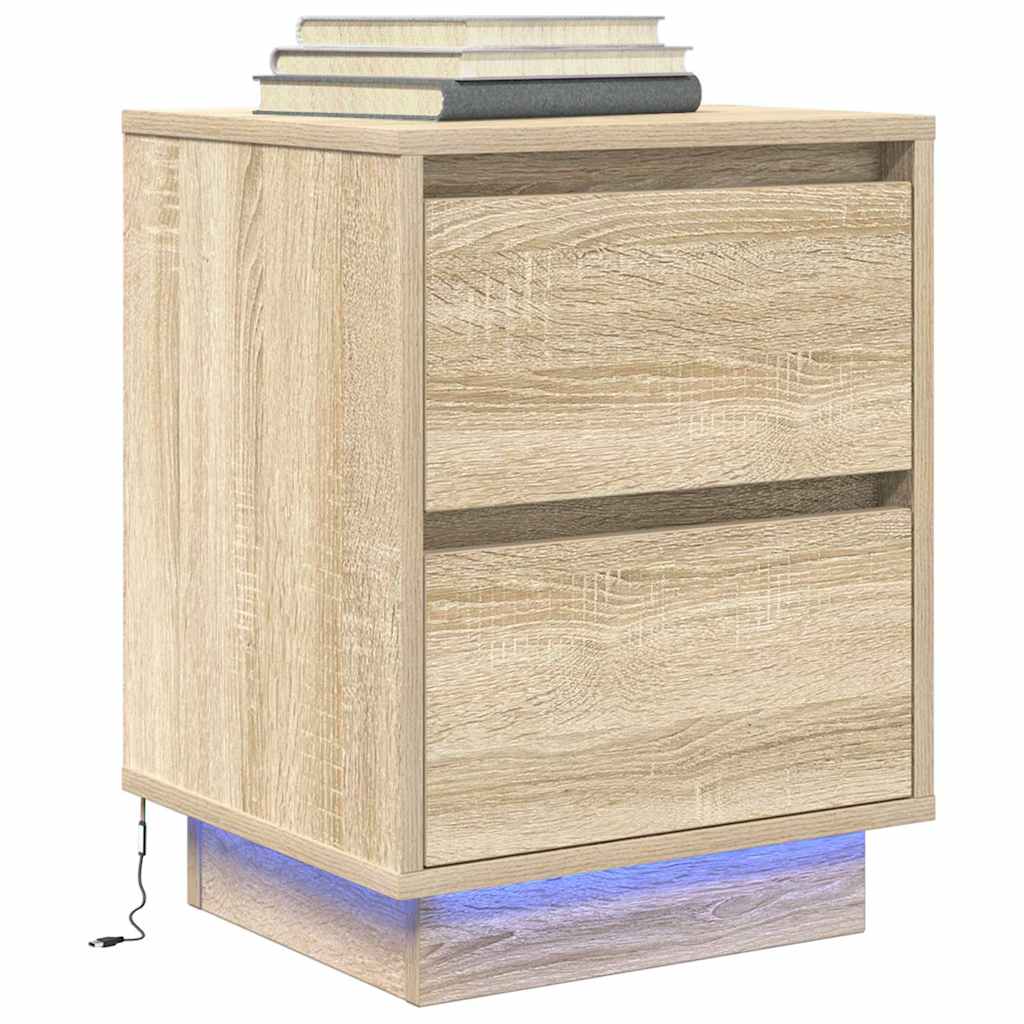 Noční Skříňka S Led Světly 38X34X