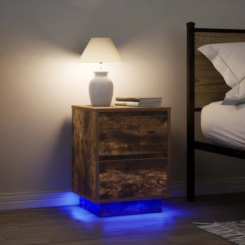Noční Skříňka S Led Světly 38X34X