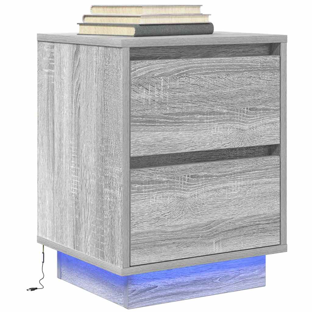 Noční Skříňka S Led Světly 38X34X