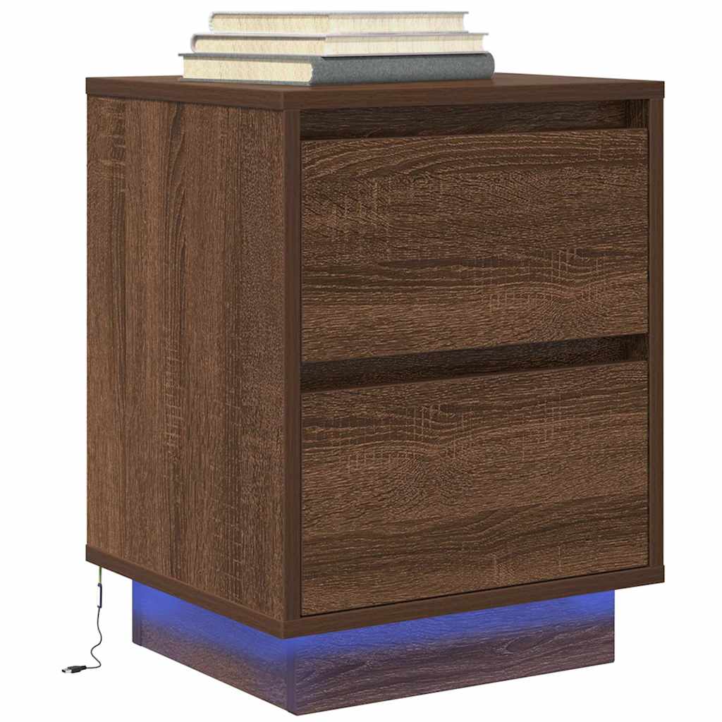 Noční Skříňka S Led Světly 38X34X