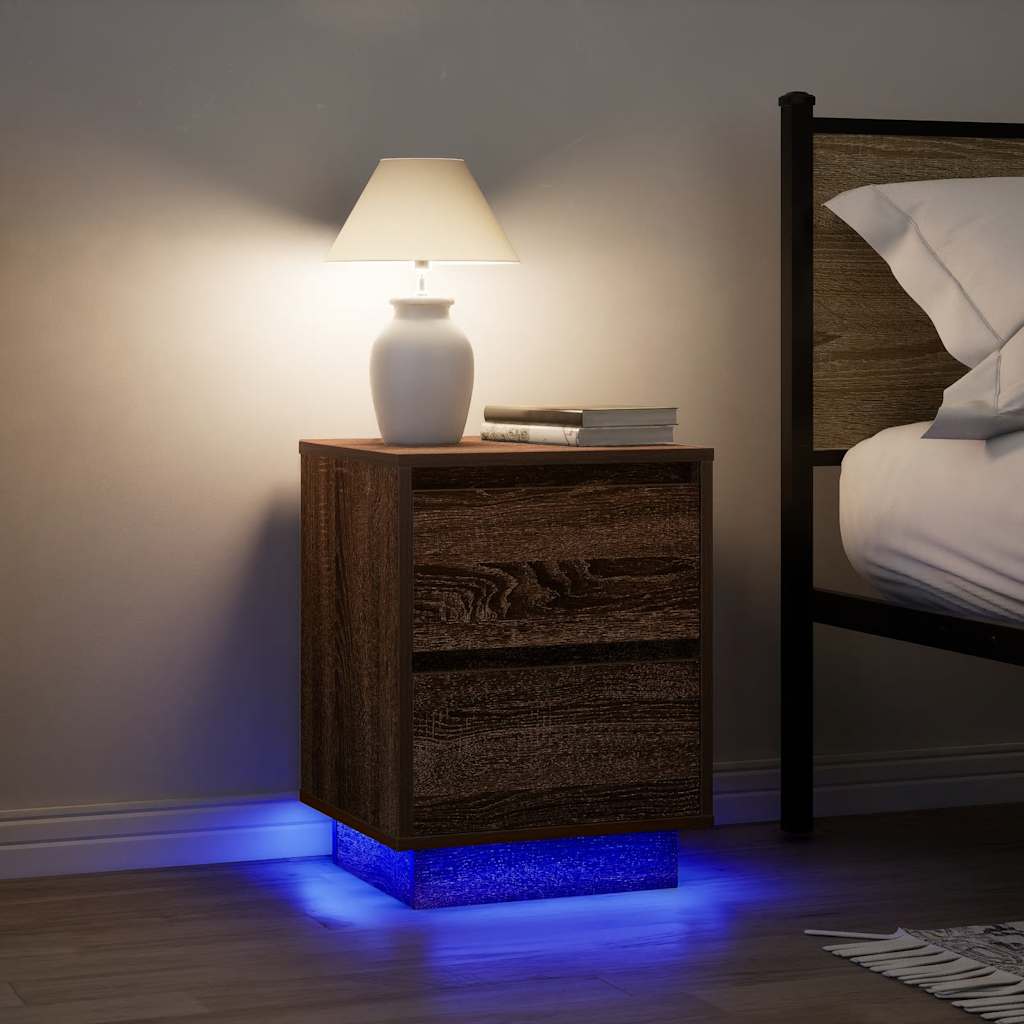 Noční Skříňka S Led Světly 38X34X