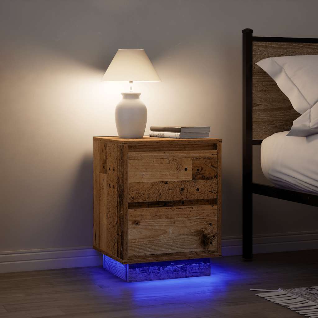 Noční Skříňka S Led Světly 38X34X