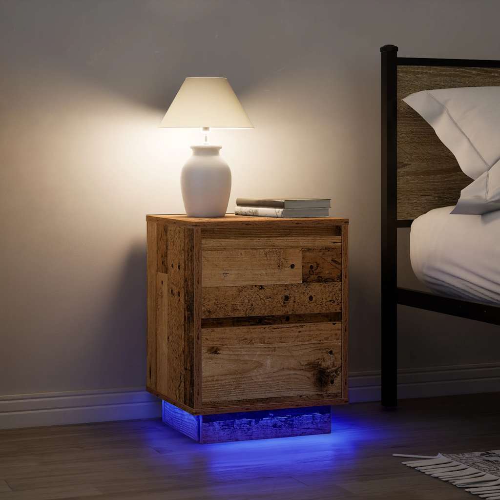 Noční Skříňka S Led Světly 38X34X