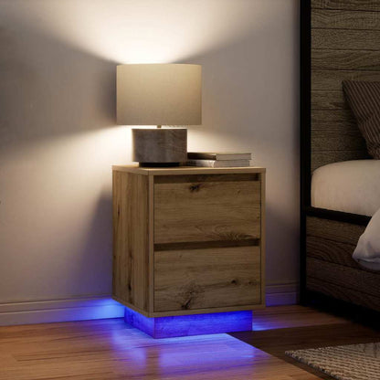 Noční Skříňka S Led Světly 38X34X