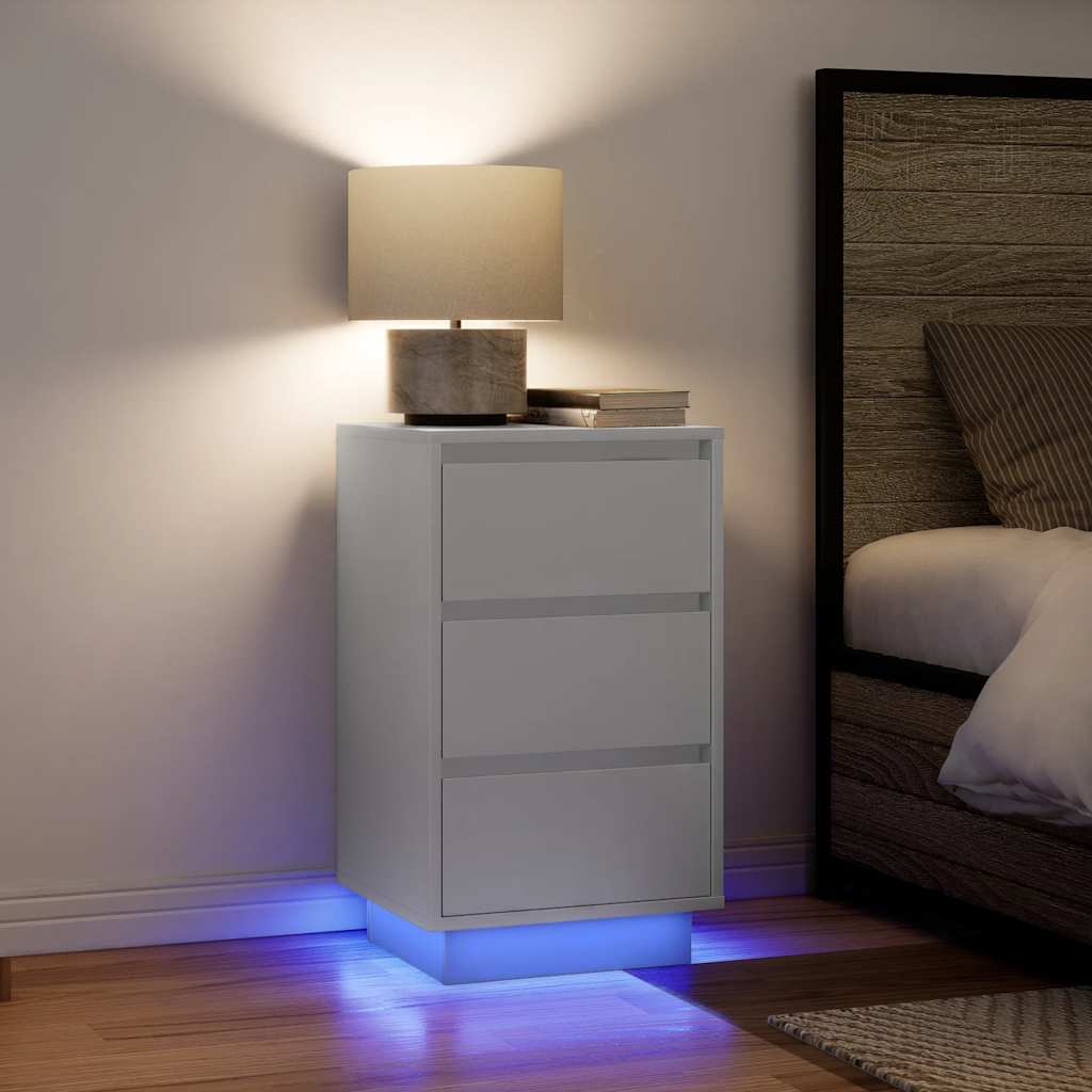 Noční Skříňka S Led Světly 38X34X