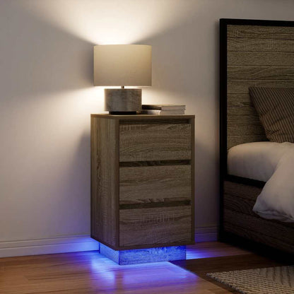 Noční Skříňka S Led Světly 38X34X