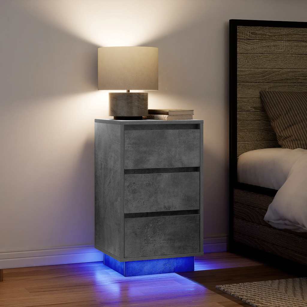 Noční Skříňka S Led Světly 38X34X