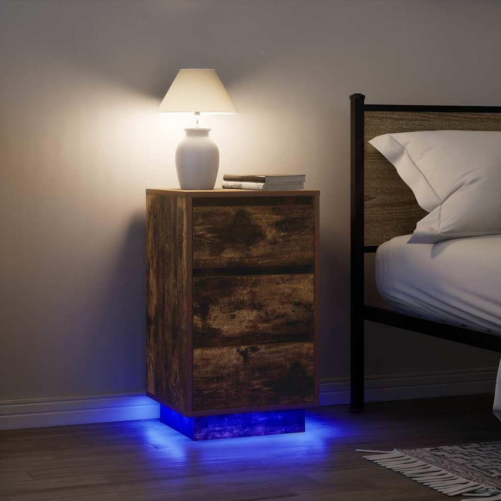 Noční Skříňka S Led Světly 38X34X