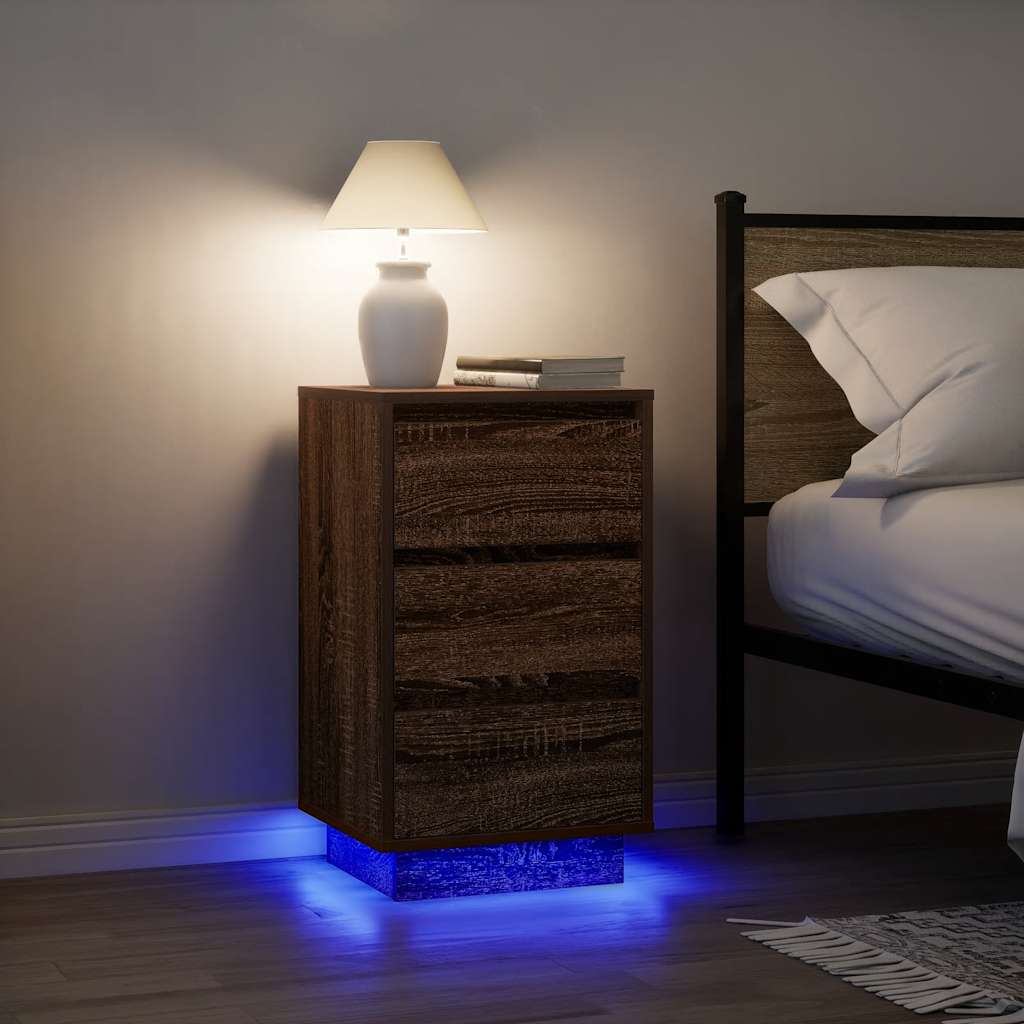 Noční Skříňka S Led Světly 38X34X