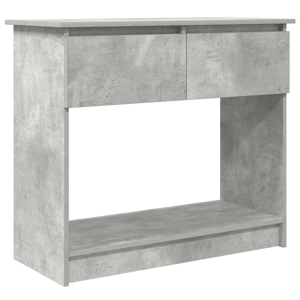Konzolový Stolek Se Zásuvkami Betonově Šedá 85,5X38,5X74,5 Cm