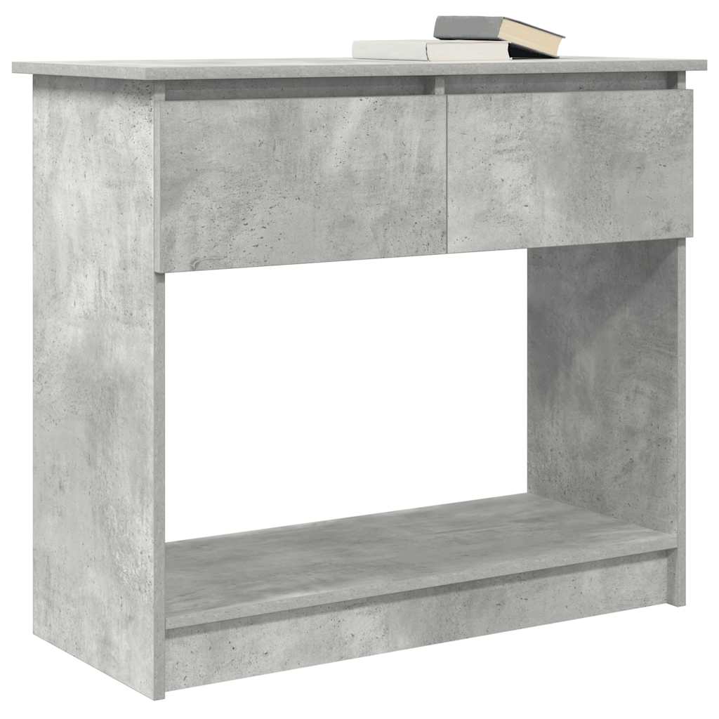 Konzolový Stolek Se Zásuvkami Betonově Šedá 85,5X38,5X74,5 Cm