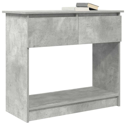 Konzolový Stolek Se Zásuvkami Betonově Šedá 85,5X38,5X74,5 Cm
