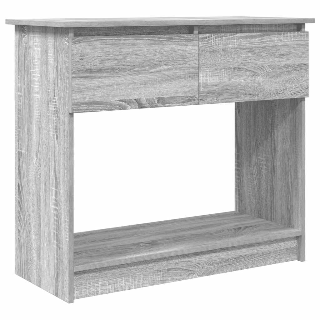 Konzolový Stolek Se Zásuvkami Šedá Sonoma 85,5X38,5X74,5 Cm