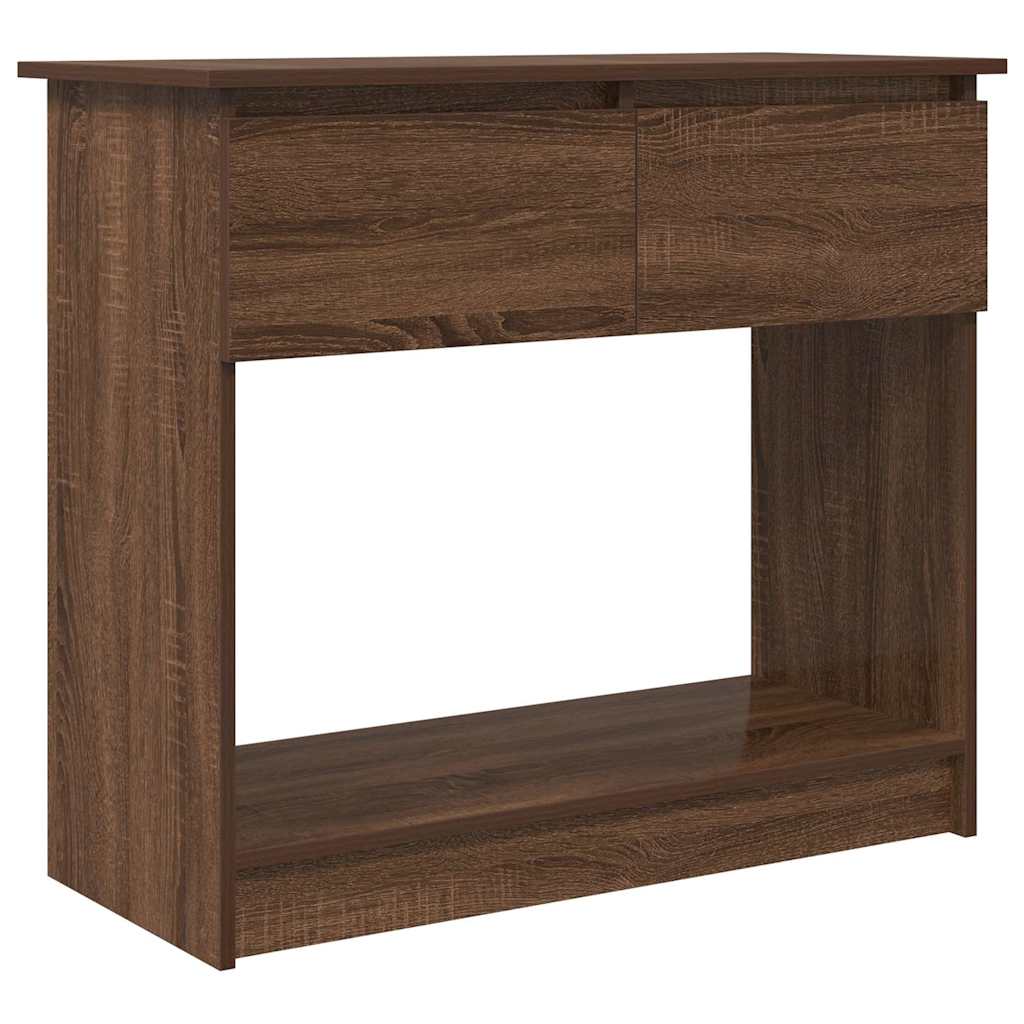 Konzolový Stolek Se Zásuvkami Dub Hnědý 85,5X38,5X74,5 Cm