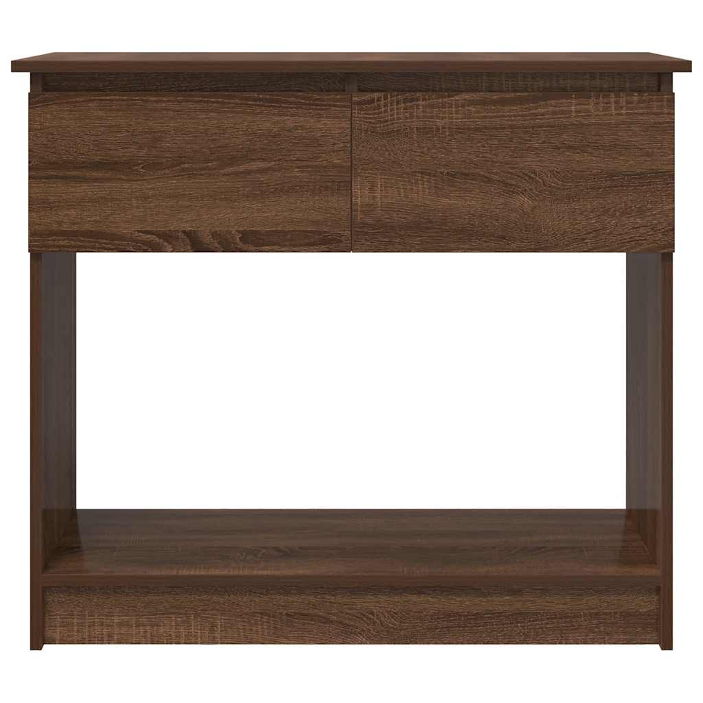 Konzolový Stolek Se Zásuvkami Dub Hnědý 85,5X38,5X74,5 Cm