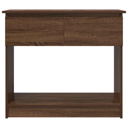 Konzolový Stolek Se Zásuvkami Dub Hnědý 85,5X38,5X74,5 Cm