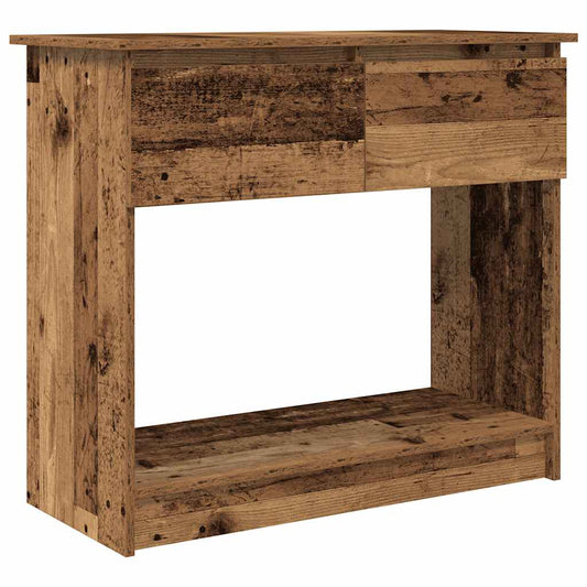Konzolový Stolek Se Zásuvkami Staré Dřevo 85,5X38,5X74,5 Cm
