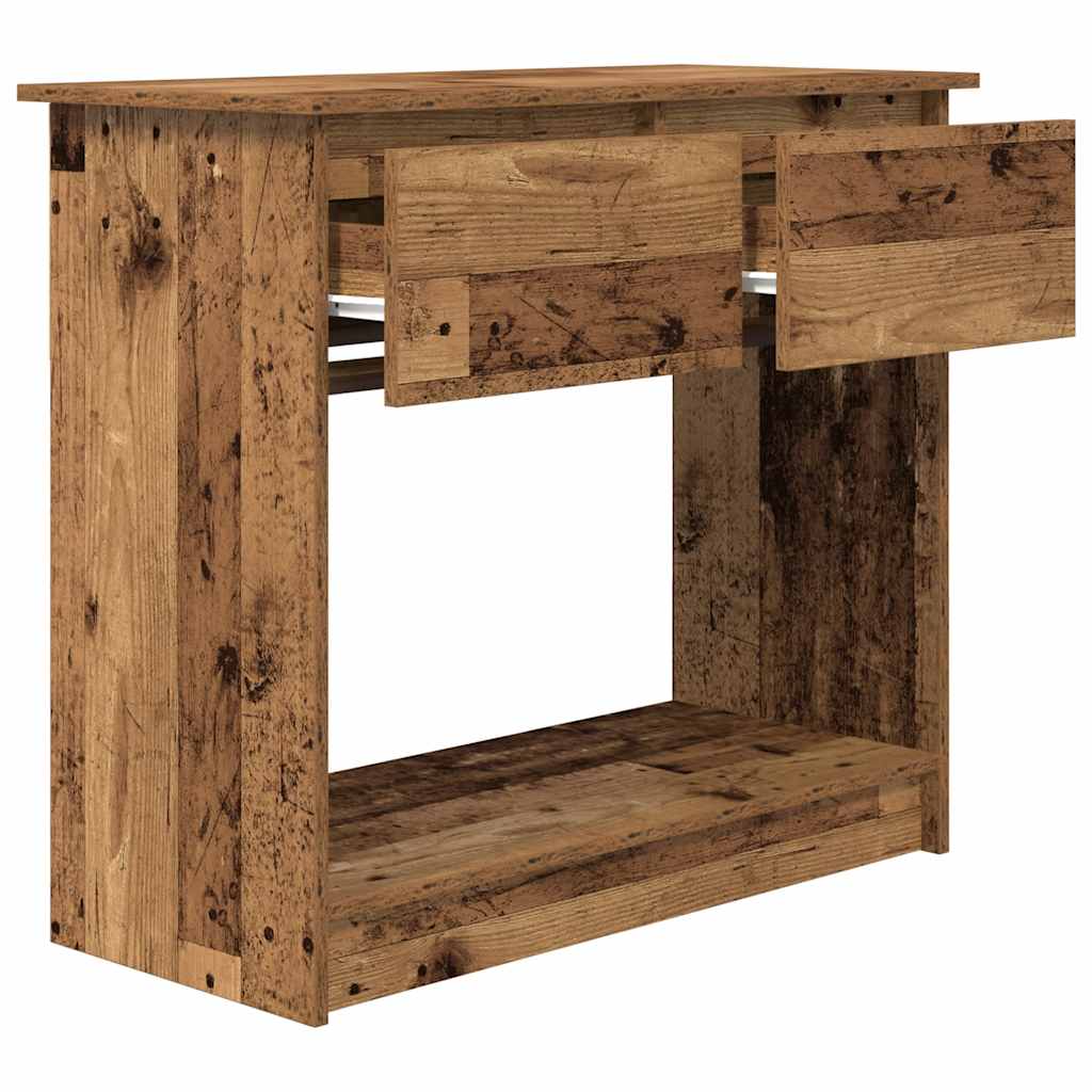 Konzolový Stolek Se Zásuvkami Staré Dřevo 85,5X38,5X74,5 Cm