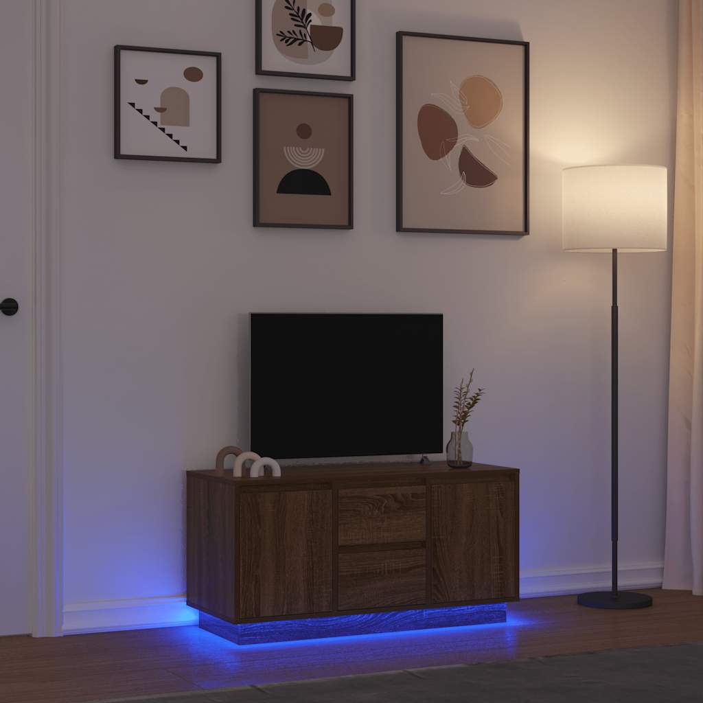 Televizní Skříňka S Led Světly 100X41X50 Cm