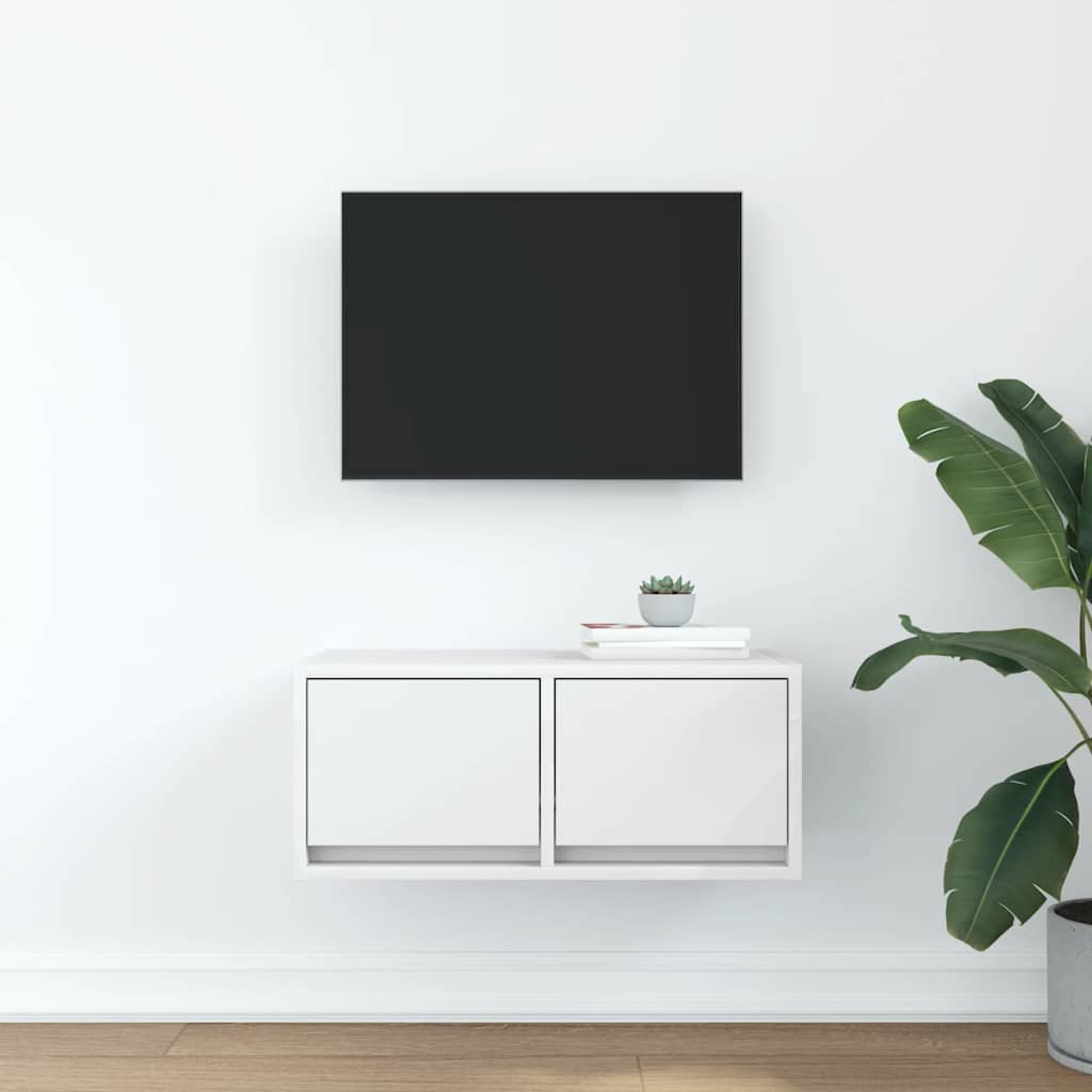 Tv Skříňka Bílá 60X31X25,5 Cm Kompozitní Dřevo