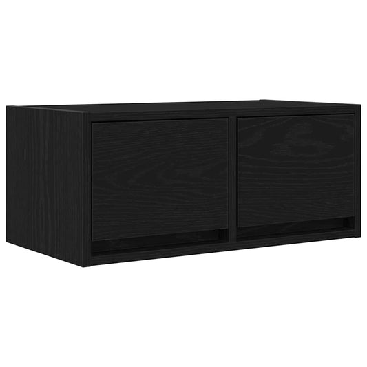 Tv Skříňka Černý Dub 60X31X25,5 Cm Dřevěná Konstrukce