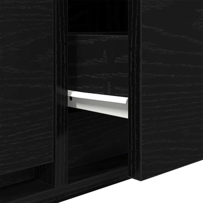 Tv Skříňka Černý Dub 60X31X25,5 Cm Dřevěná Konstrukce
