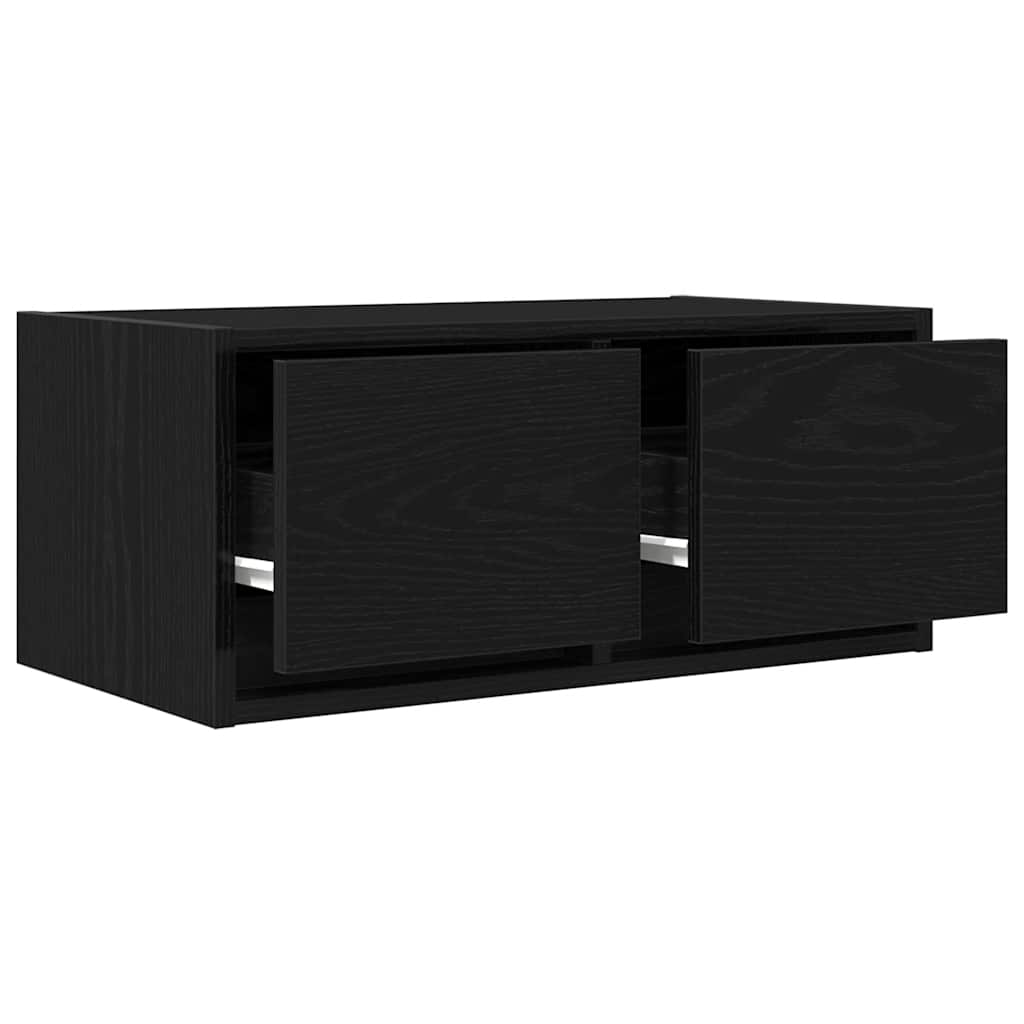 Tv Skříňka Černý Dub 60X31X25,5 Cm Dřevěná Konstrukce