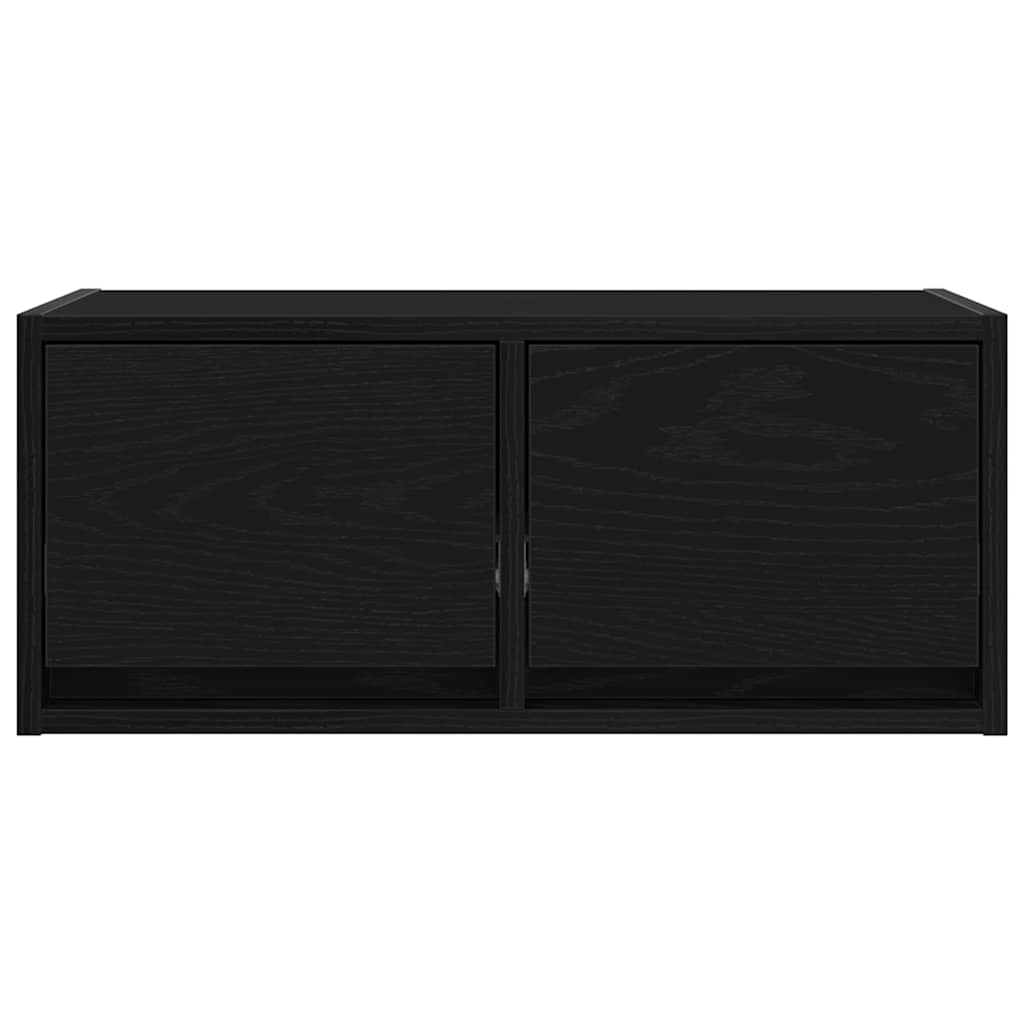 Tv Skříňka Černý Dub 60X31X25,5 Cm Dřevěná Konstrukce