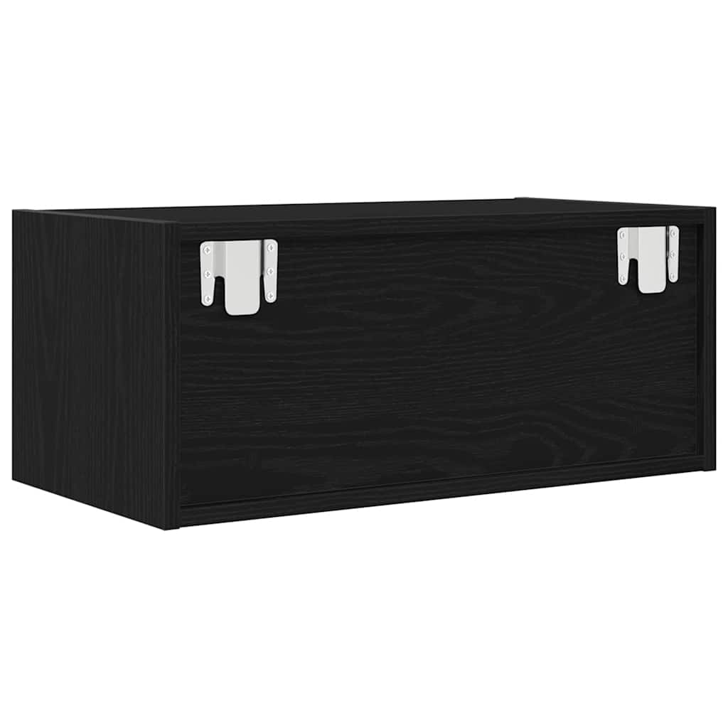 Tv Skříňka Černý Dub 60X31X25,5 Cm Dřevěná Konstrukce