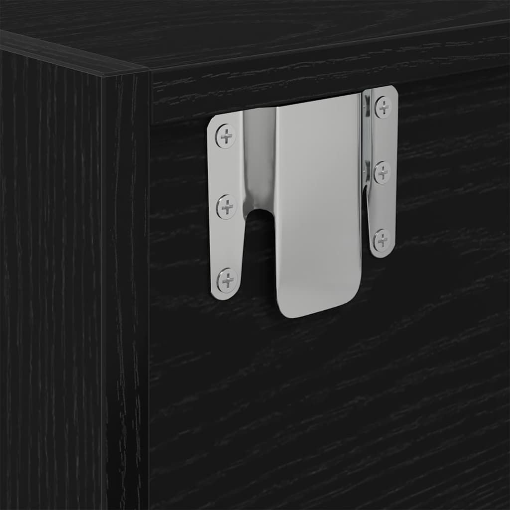 Tv Skříňka Černý Dub 60X31X25,5 Cm Dřevěná Konstrukce