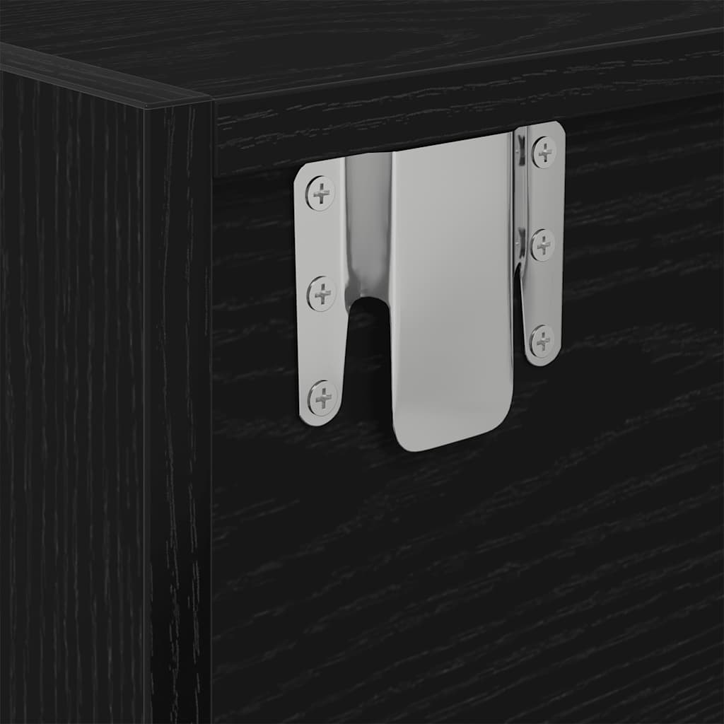 Tv Skříňky 2 Ks Dub Černý 60X31X25,5 Cm Dřevěné Konstrukce