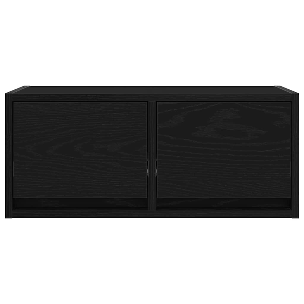 Tv Skříňky 2 Ks Dub Černý 60X31X25,5 Cm Dřevěné Konstrukce