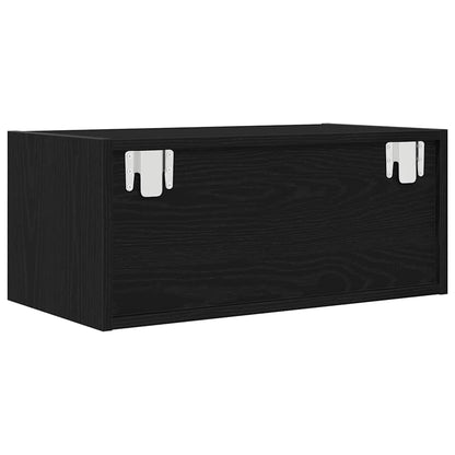 Tv Skříňky 2 Ks Dub Černý 60X31X25,5 Cm Dřevěné Konstrukce