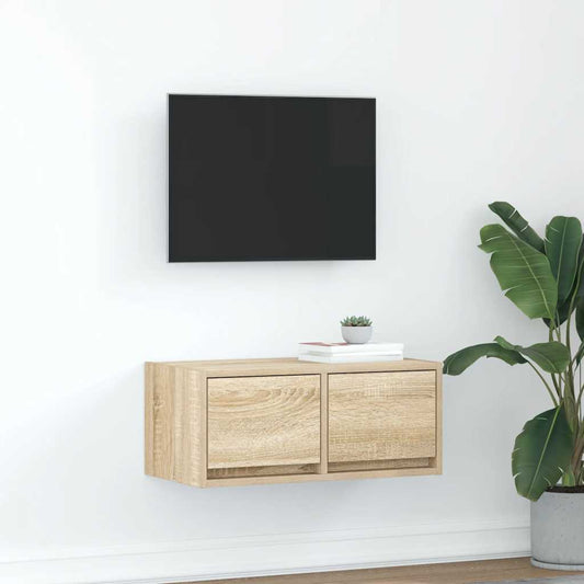 Tv Skříňka Dub Sonoma 60X31X25,5 Cm Kompozitní Dřevo
