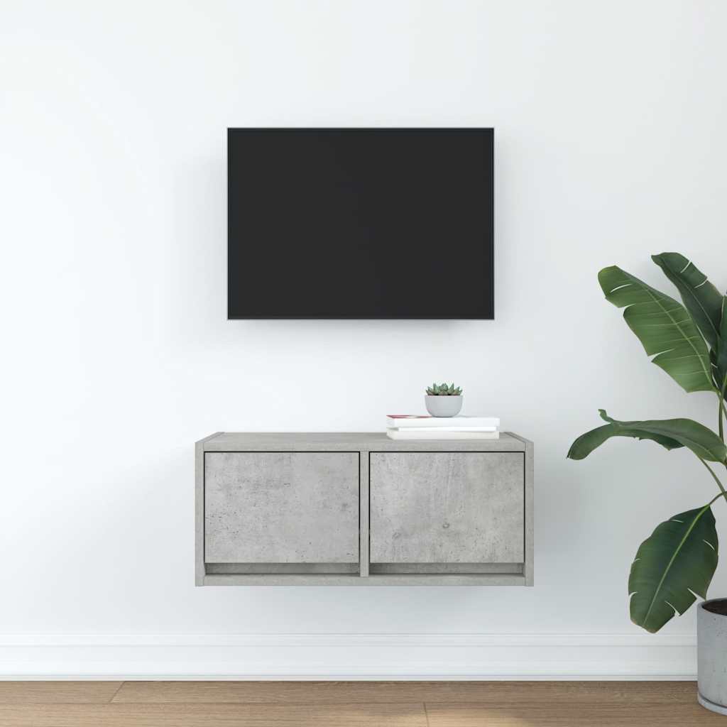 Tv Skříňka Betonově Šedá 60X31X25,5 Cm Kompozitní Dřevo