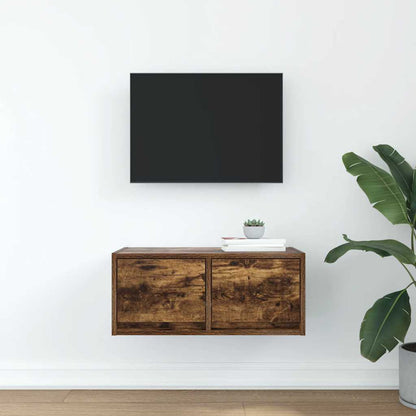 Tv Skříňka Kouřový Dub 60X31X25,5 Cm Kompozitní Dřevo