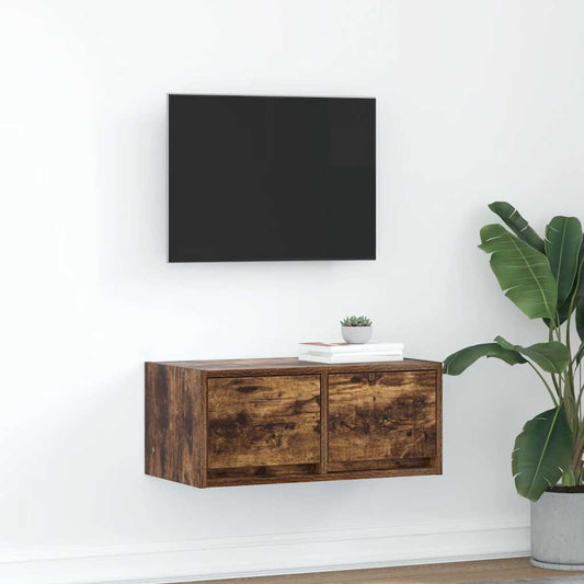 Tv Skříňka Kouřový Dub 60X31X25,5 Cm Kompozitní Dřevo