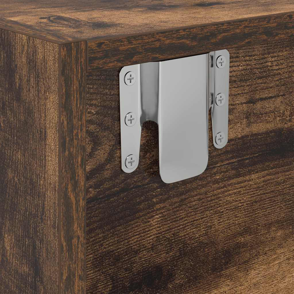 Tv Skříňky 2 Ks Kouřový Dub 60X31X25,5 Cm Dřevěné Konstrukce