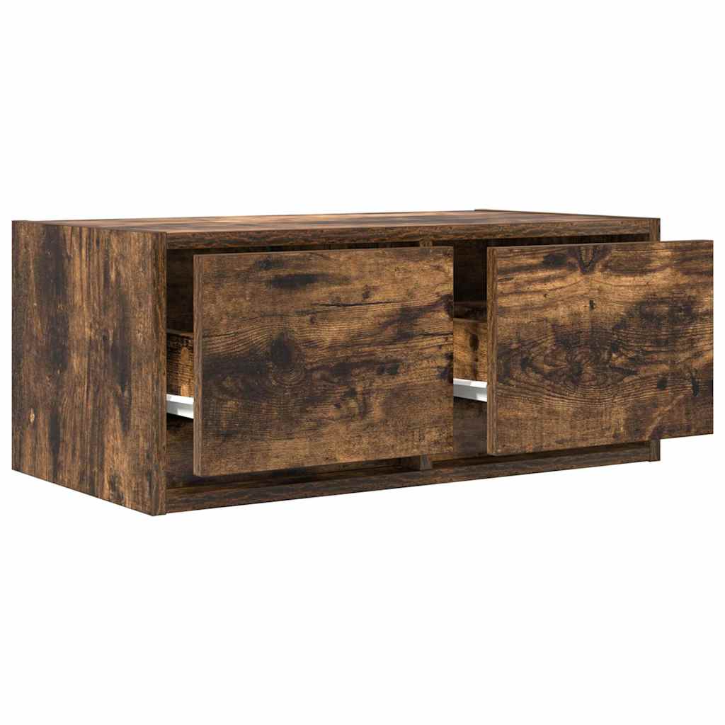 Tv Skříňky 2 Ks Kouřový Dub 60X31X25,5 Cm Dřevěné Konstrukce