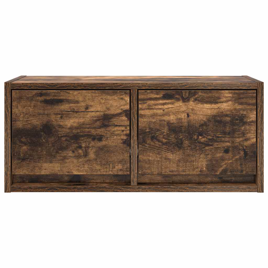 Tv Skříňky 2 Ks Kouřový Dub 60X31X25,5 Cm Dřevěné Konstrukce