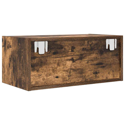Tv Skříňky 2 Ks Kouřový Dub 60X31X25,5 Cm Dřevěné Konstrukce