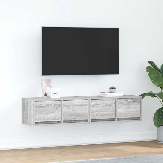 Tv Skříňka Šedá Sonoma 60X31X25,5 Cm Kompozitní Dřevo
