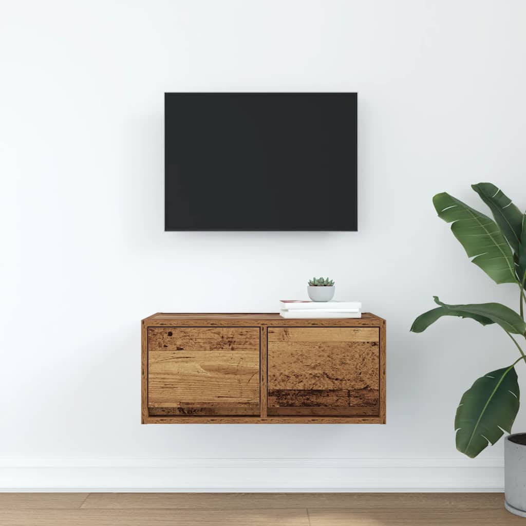 Tv Skříňka Starého Dřeva 60X31X25,5 Cm Kompozitní Dřevo