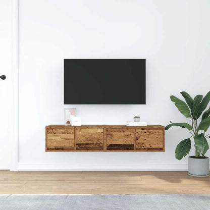 Tv Skříňky 2 Ks Staré Dřevo 60X31X25,5 Cm Dřevěné Konstrukce
