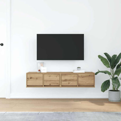 Tv Skříňky 2 Ks Dub Artisan 60X31X25,5 Cm Dřevěné Konstrukce