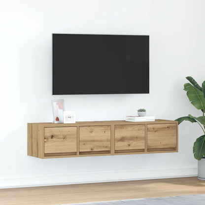 Tv Skříňky 2 Ks Dub Artisan 60X31X25,5 Cm Dřevěné Konstrukce