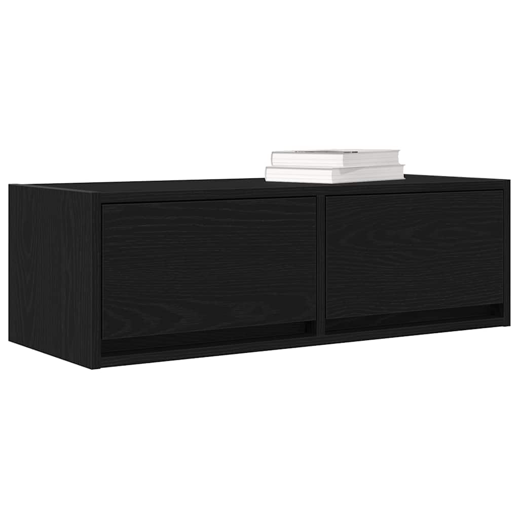 Tv Skříňky 2 Ks Dub Černý 80X31X25,5 Cm Dřevěné Konstrukce