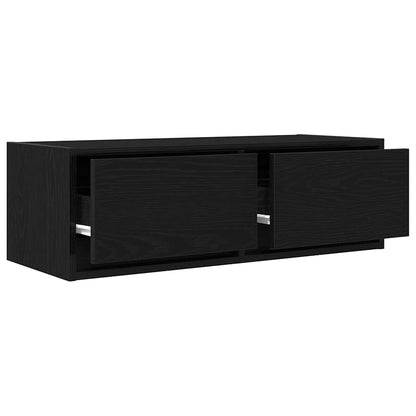 Tv Skříňky 2 Ks Dub Černý 80X31X25,5 Cm Dřevěné Konstrukce