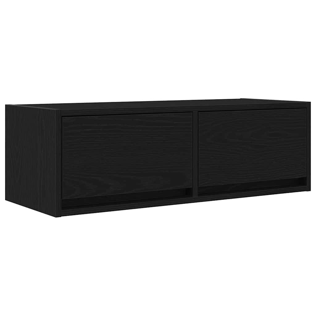 Tv Skříňky 2 Ks Dub Černý 80X31X25,5 Cm Dřevěné Konstrukce